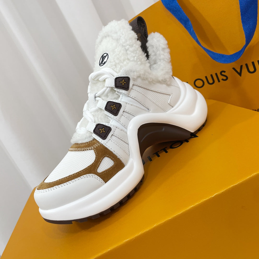 Louis Vuitton Archlight Sneaker White Mix Brown Fabric