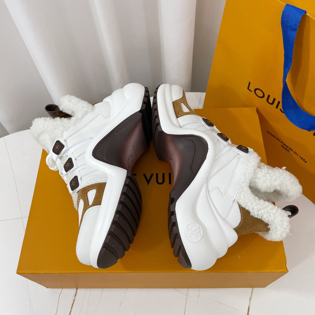 Louis Vuitton Archlight Sneaker White Mix Brown Fabric