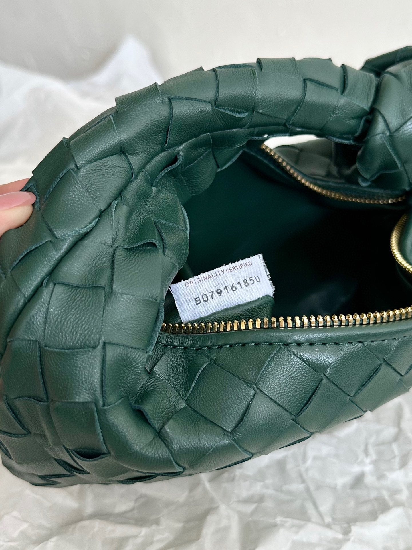 Bottega Veneta mini jodie 28 sherpa blue lambskin