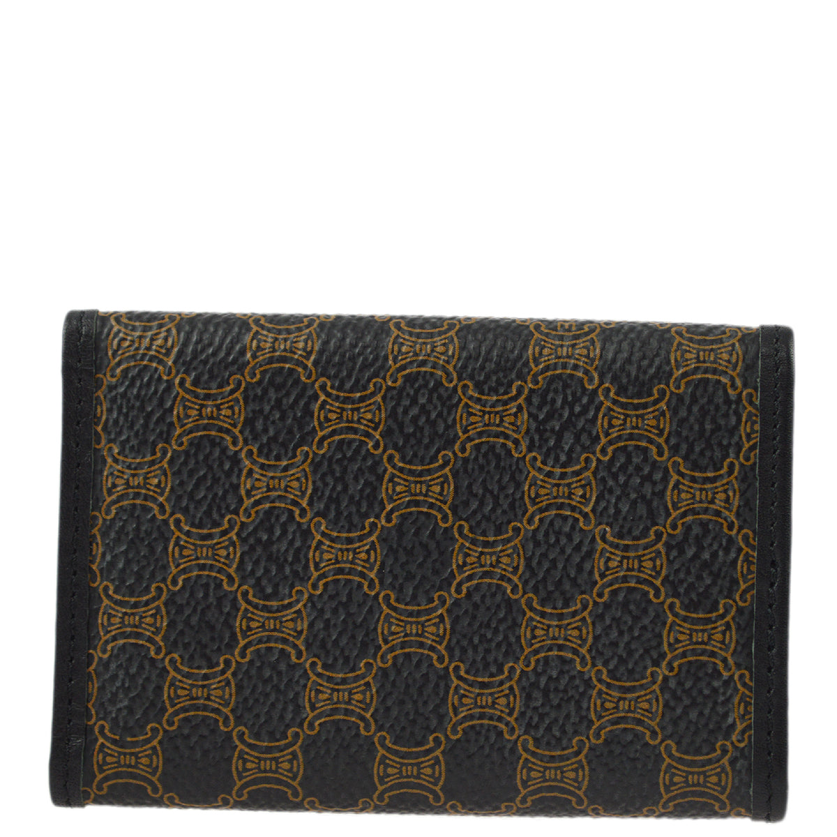 Celine Black Macadam Key Case Small Good