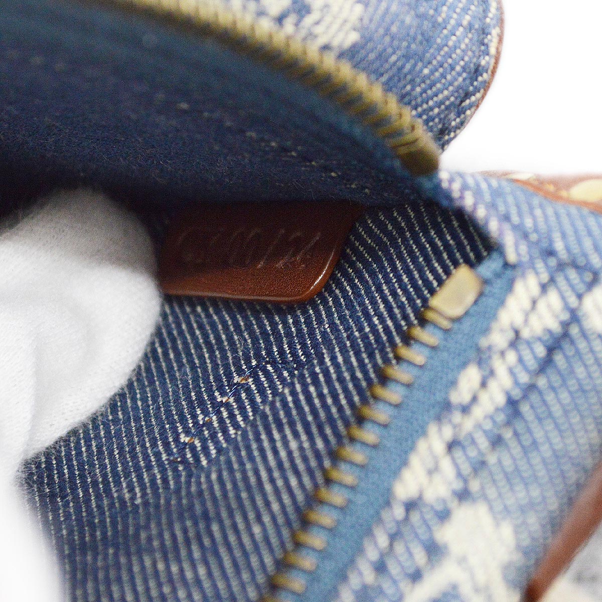 Celine Blue Denim Macadam Bum Bag Waist Pouch