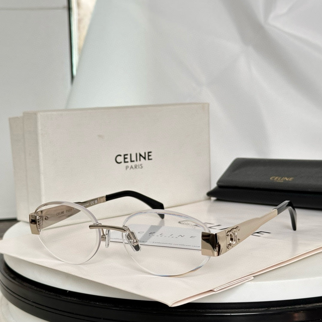 Celine TRIOMPHE OVAL SUNGLASS CL40240l IN METAL