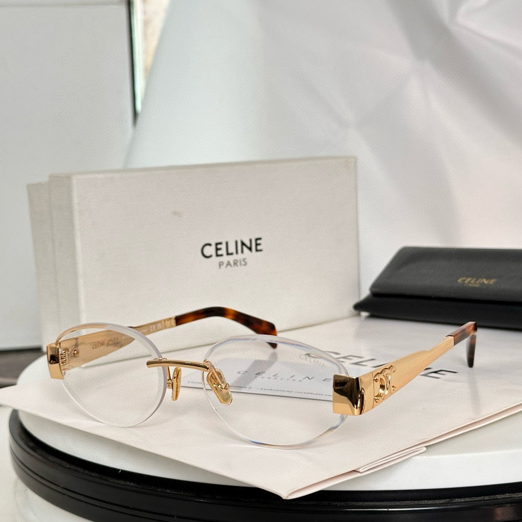 Celine TRIOMPHE OVAL SUNGLASS CL40240l IN METAL