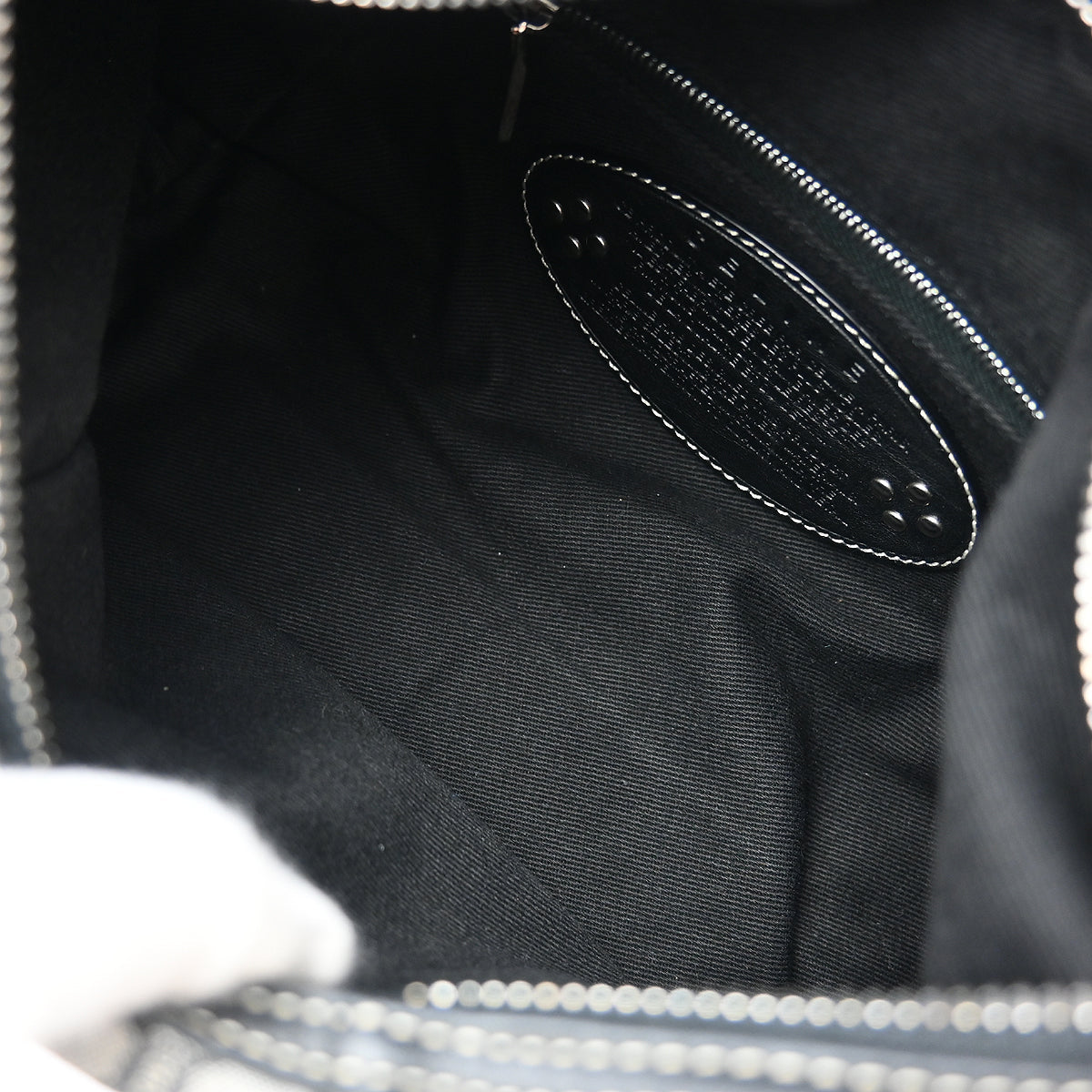 Celine Gray Black Macadam Shoulder Bag