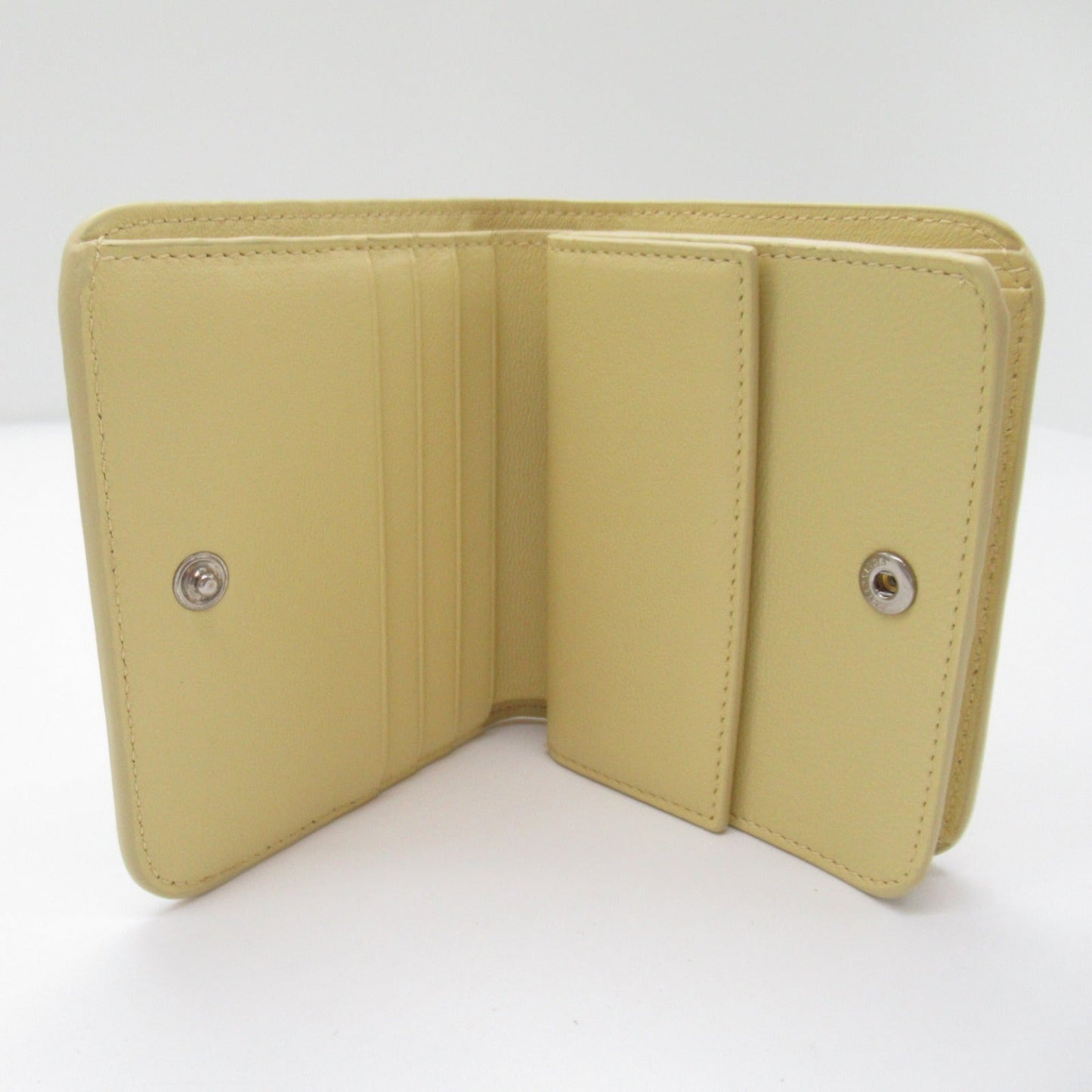 Balenciaga Leather Bifold Wallet Yellow