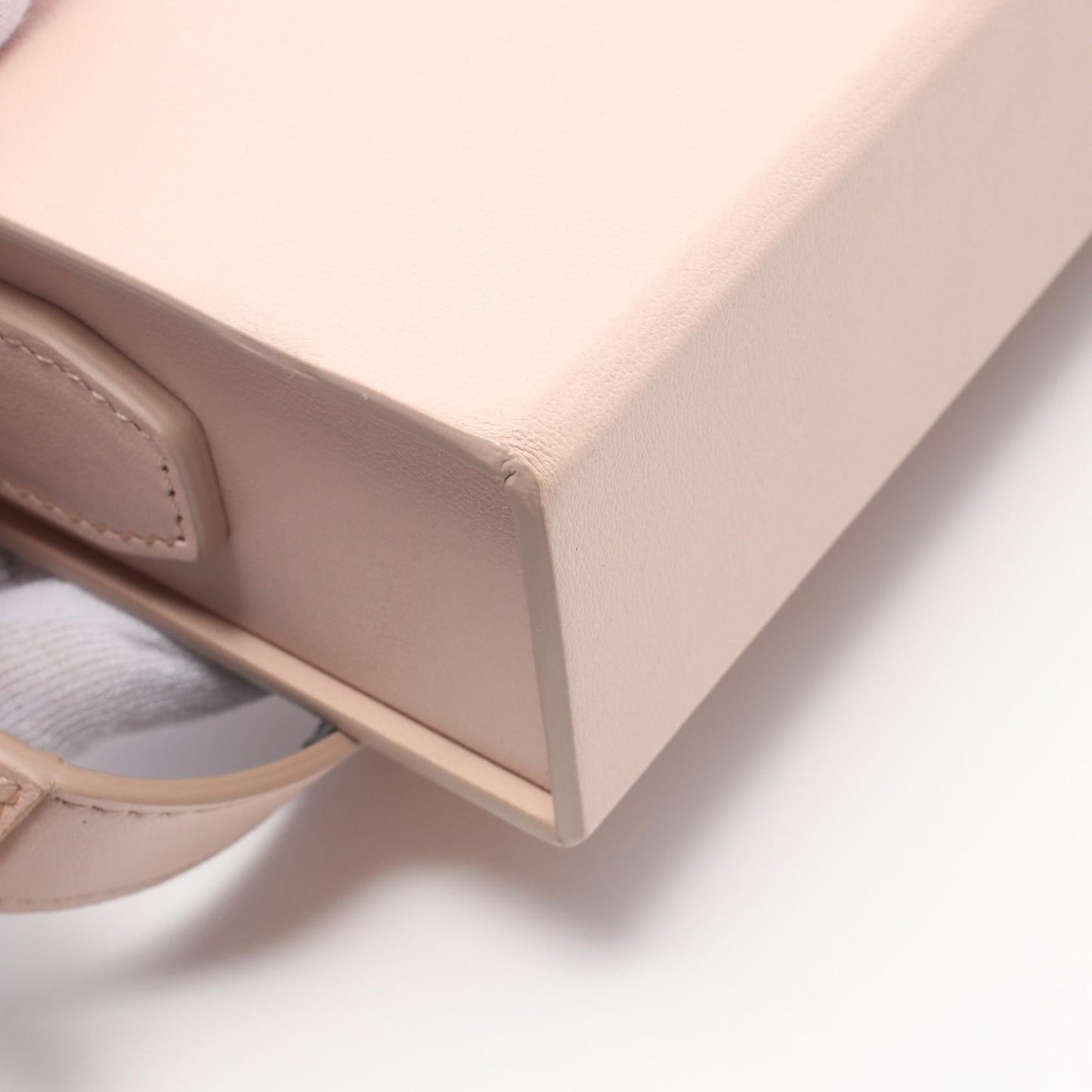 Fendi Leather Box Shoulder Bag Pink
