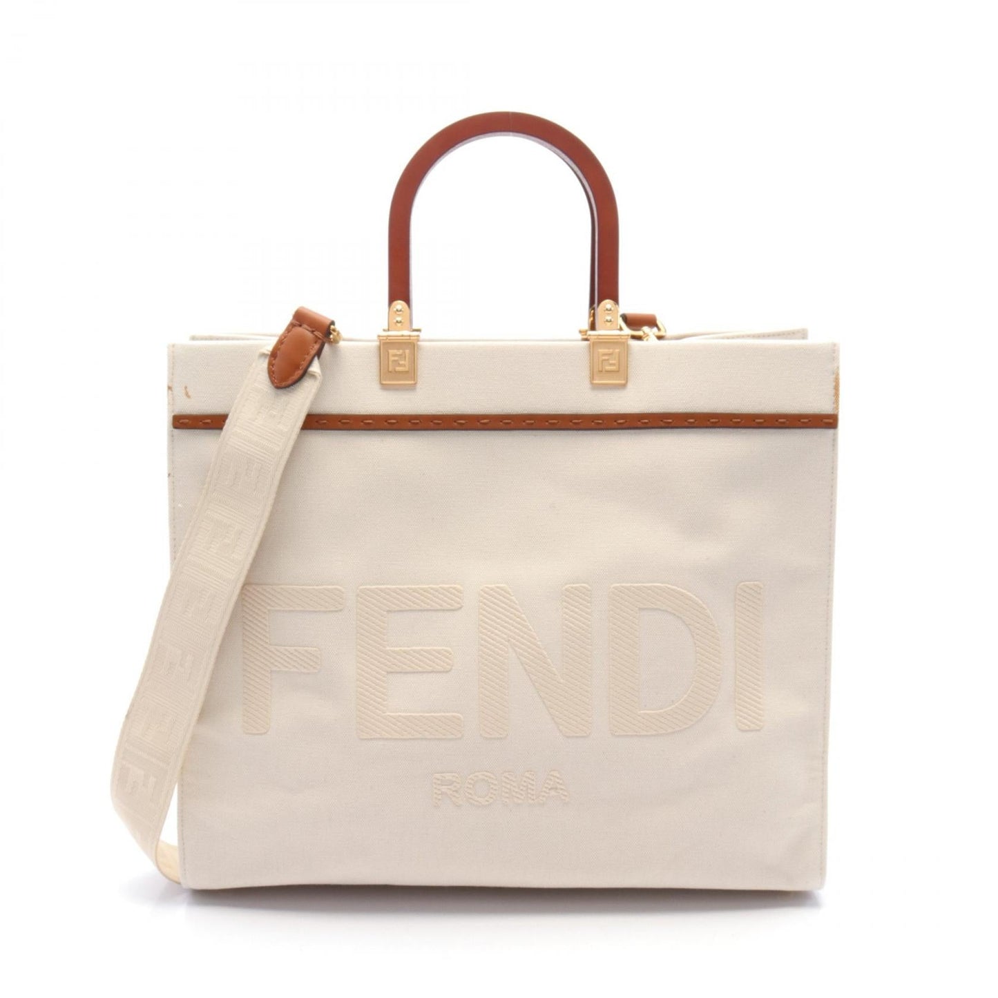 Fendi Sunshine Medium Canvas Tote Bag