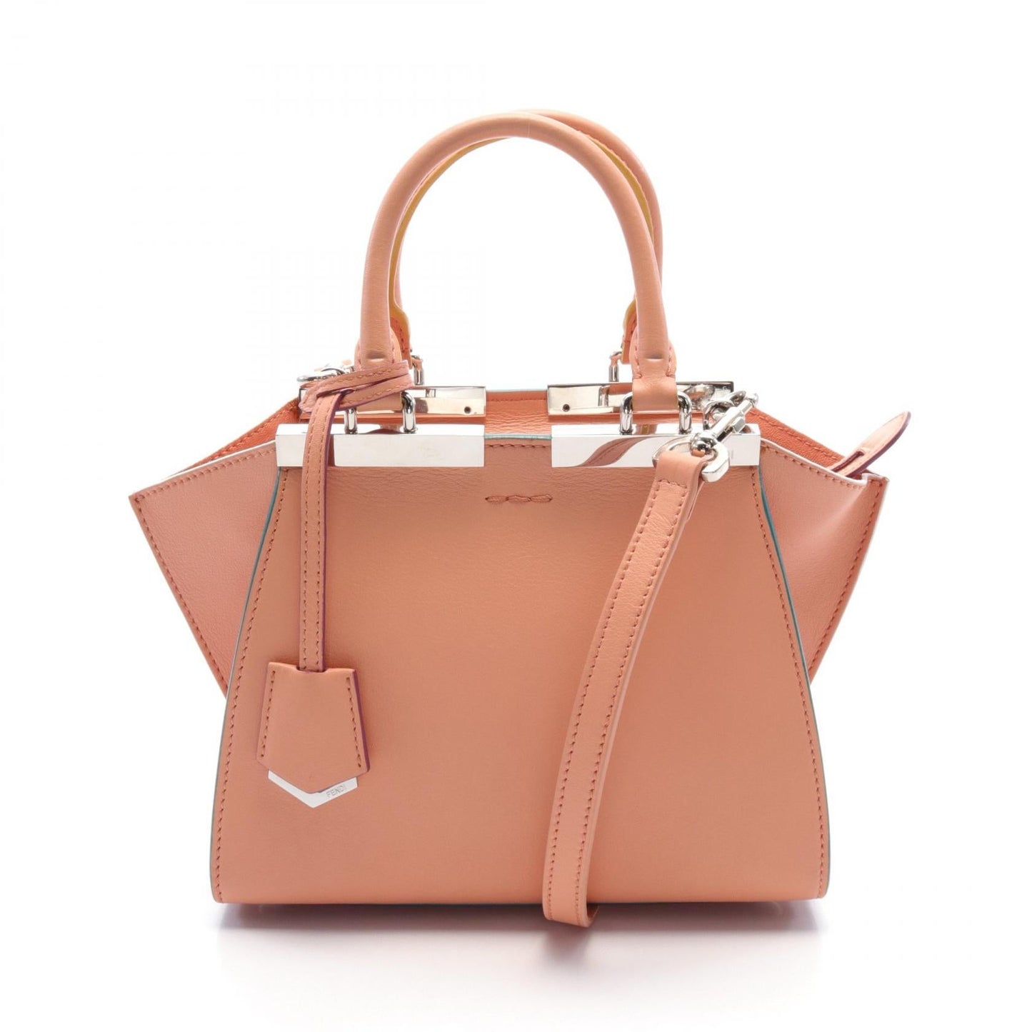 Fendi Mini Trois-Jours Leather Handbag 8BH333
