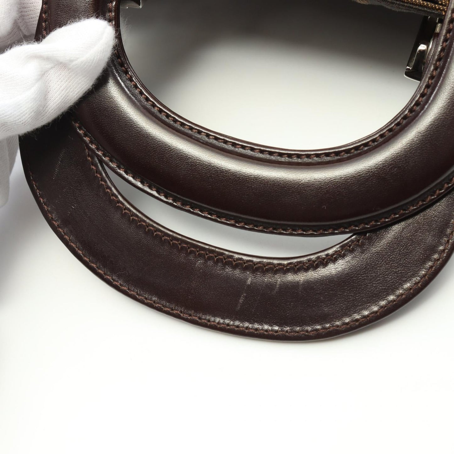 Fendi Zucca Canvas Leather Tote Bag
