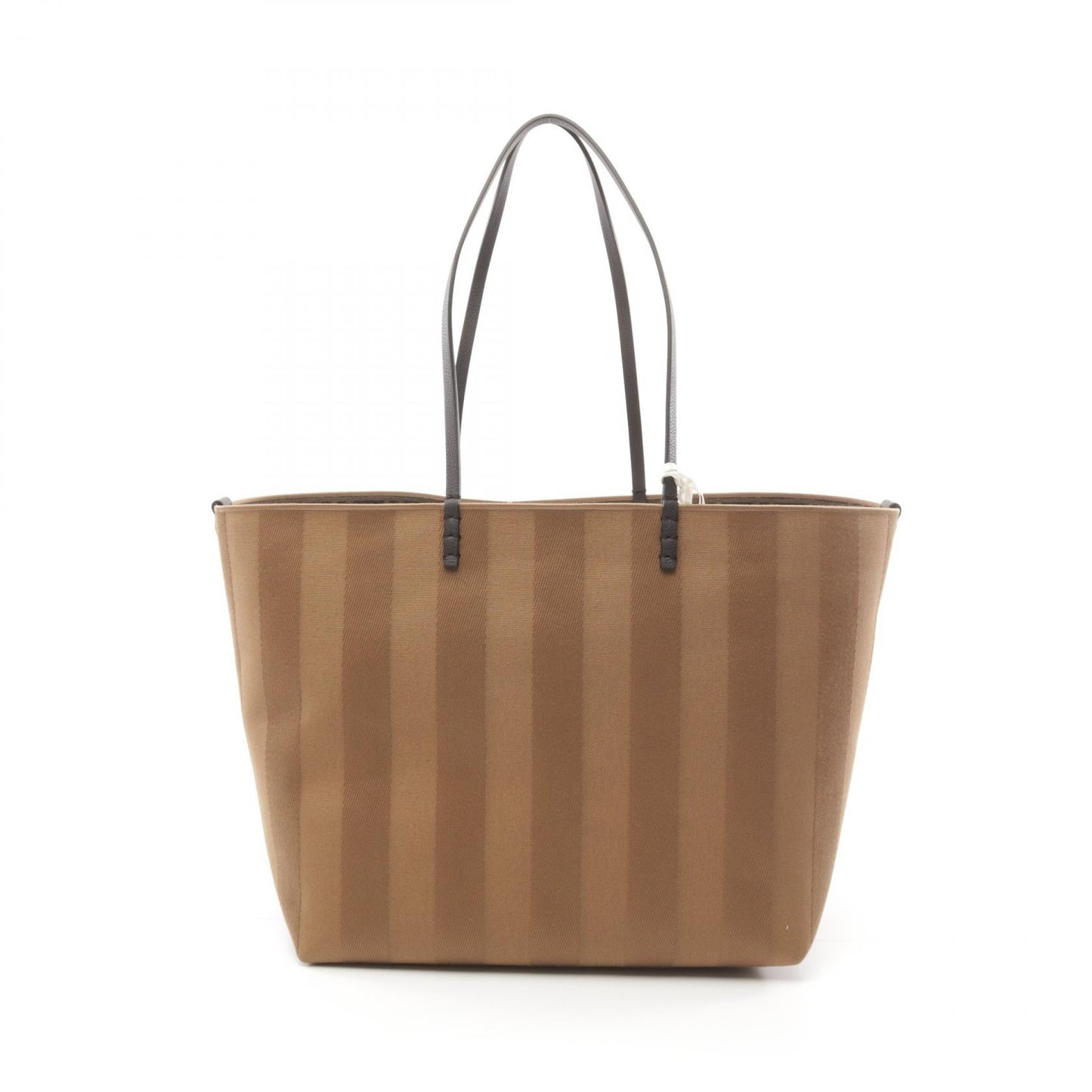 Fendi Canvas Leather Large Roll Tote Bag
