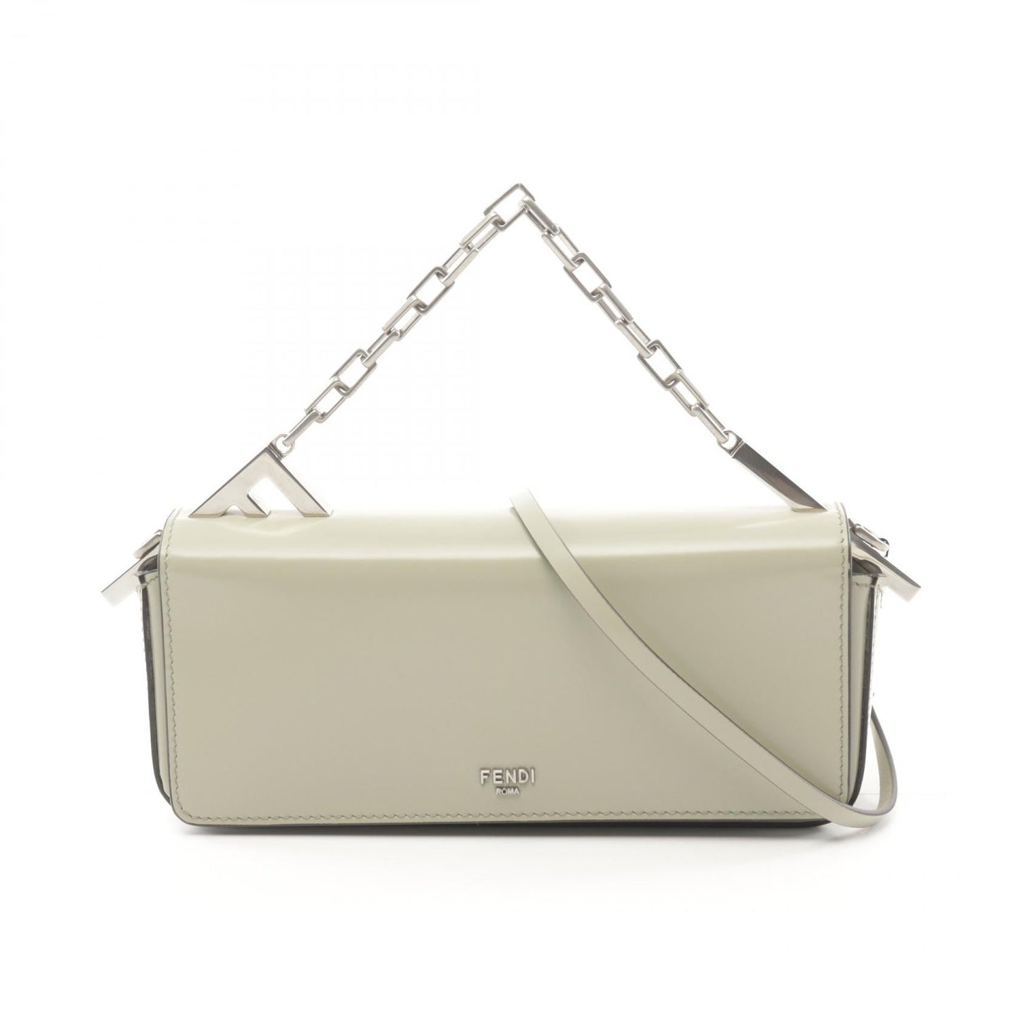 Fendi Leather First Side Handbag Green