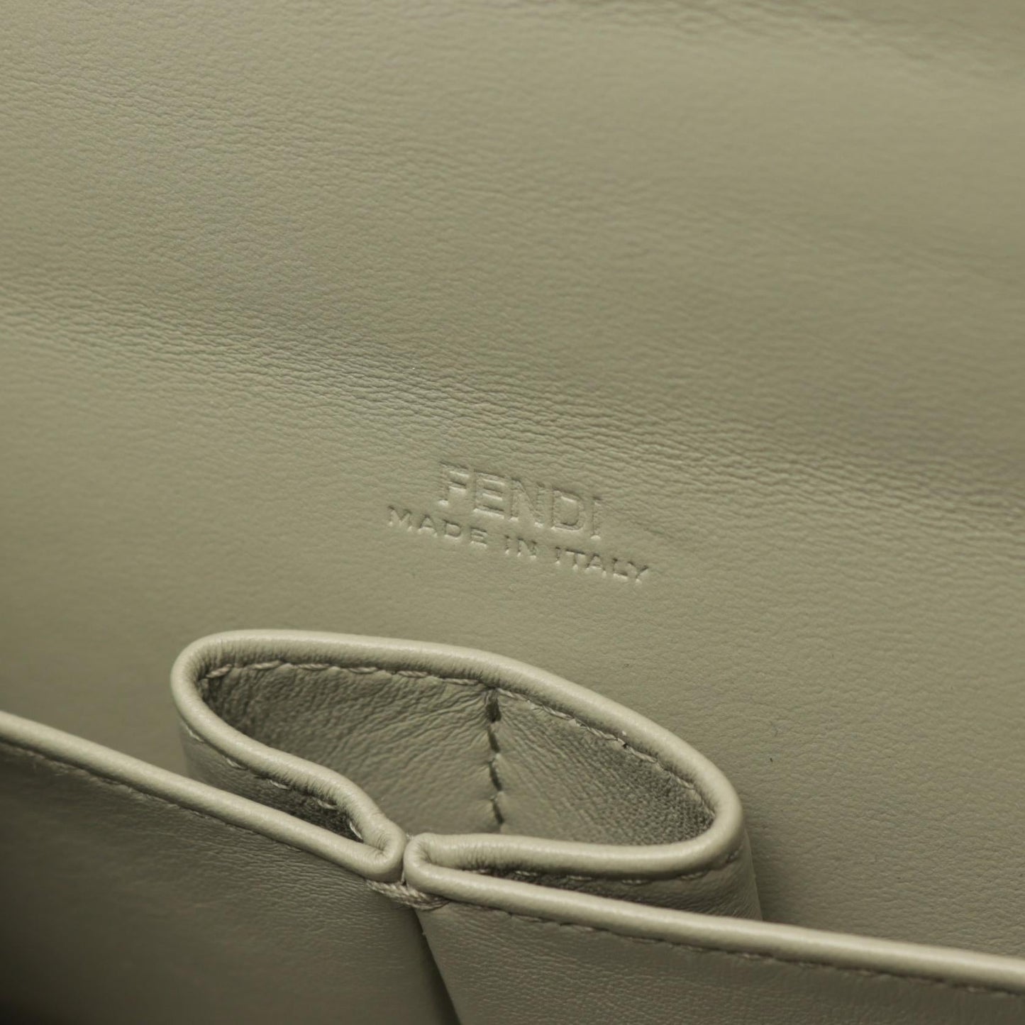 Fendi Leather First Side Handbag Green