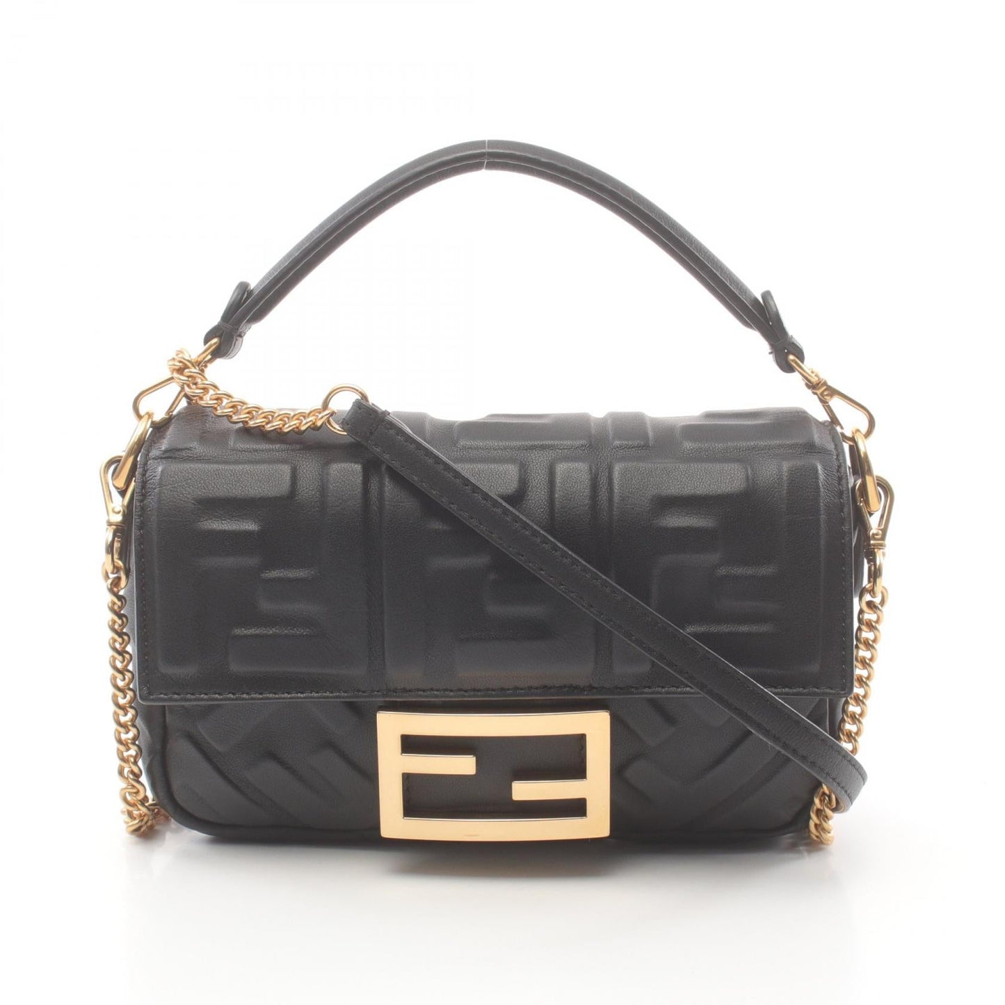 Fendi Leather Mini Baguette Small Handbag 8BS017
