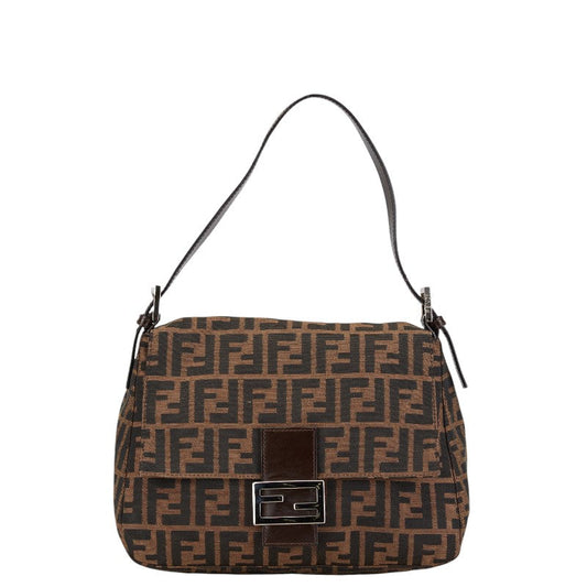 Fendi Canvas Leather Mamma Bucket Bag