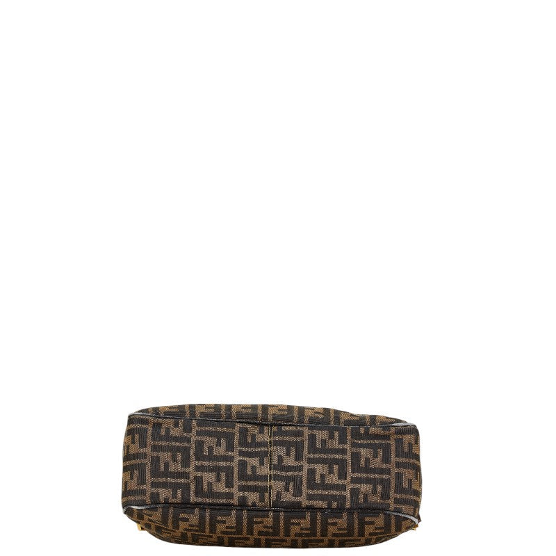 Fendi Zucca Canvas Leather Shoulder Bag