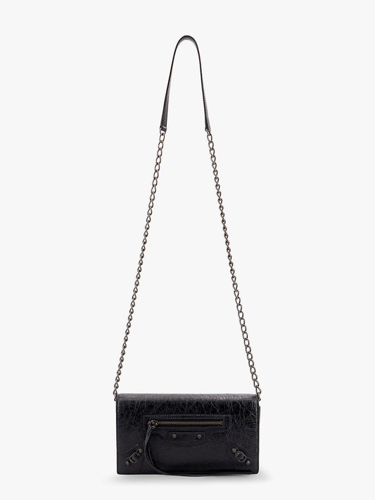 Balenciaga Women Le City Wallet Leather Shoulder Bag