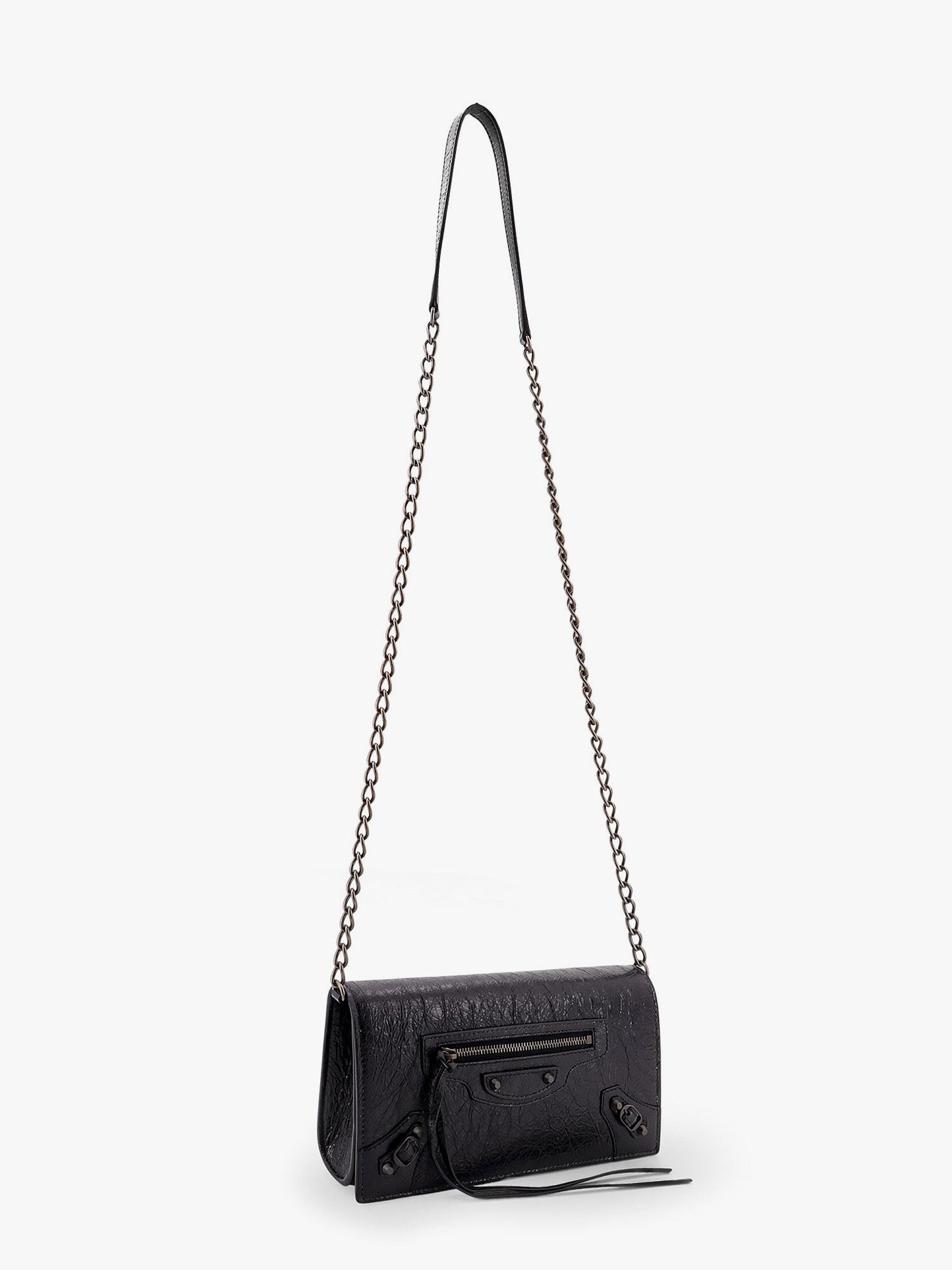 Balenciaga Women Le City Wallet Leather Shoulder Bag
