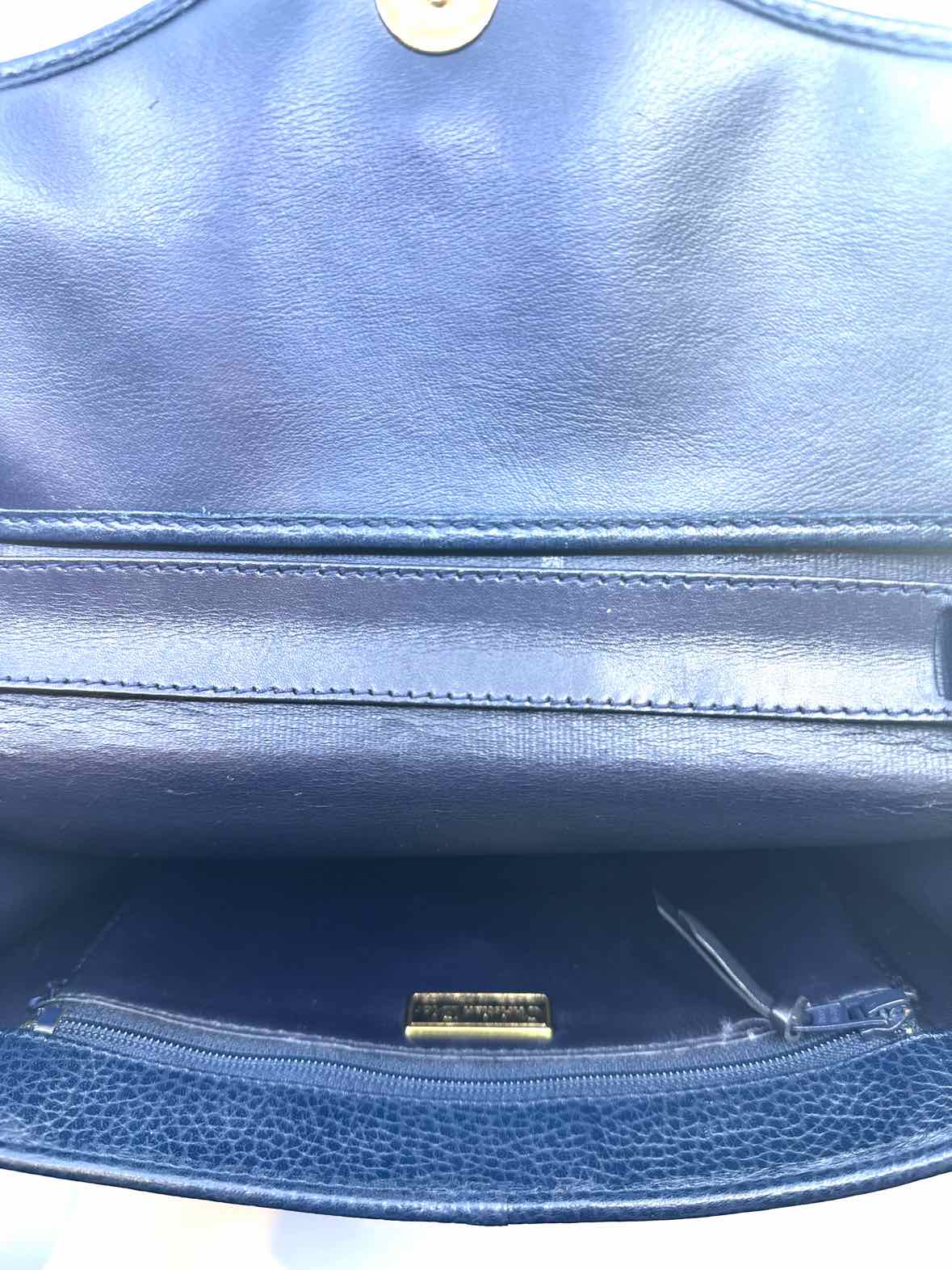 CHRISTIAN DIOR Navy Leather Clutch