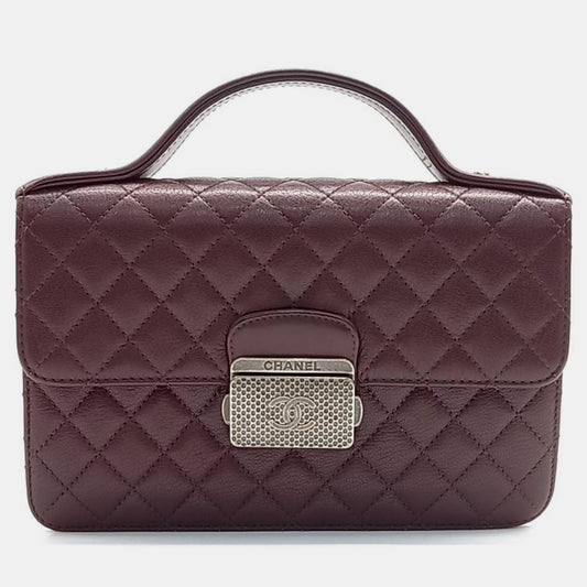 Chanel Burgundy Leather Crossbody Bag