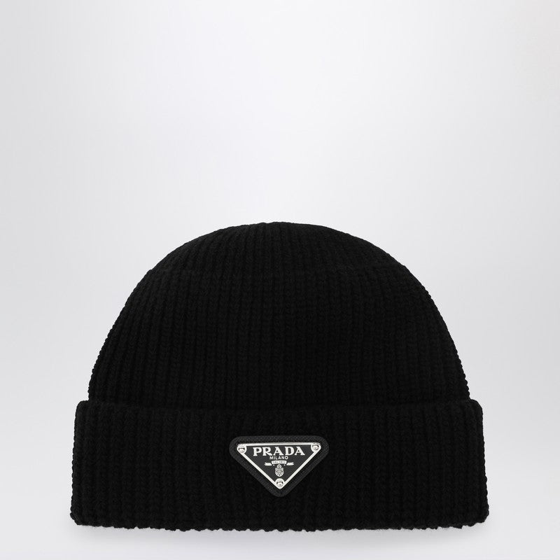 Prada Wool Hat With Triangle Logo Men