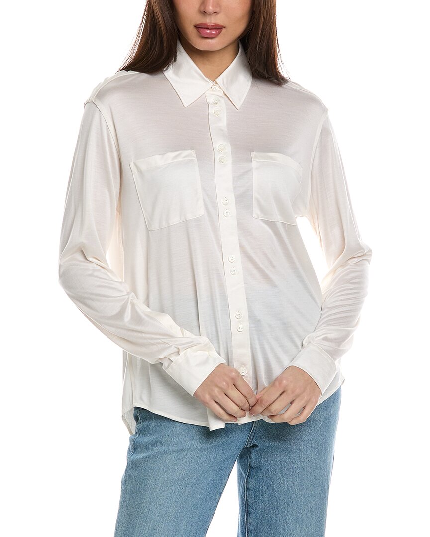 Burberry Silk Shirt White