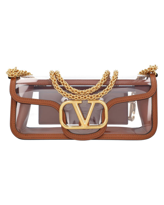 Valentino Garavani Roman Stud Transparent Shoulder Bag Women Brown | Brown ONE SIZE brown | brown