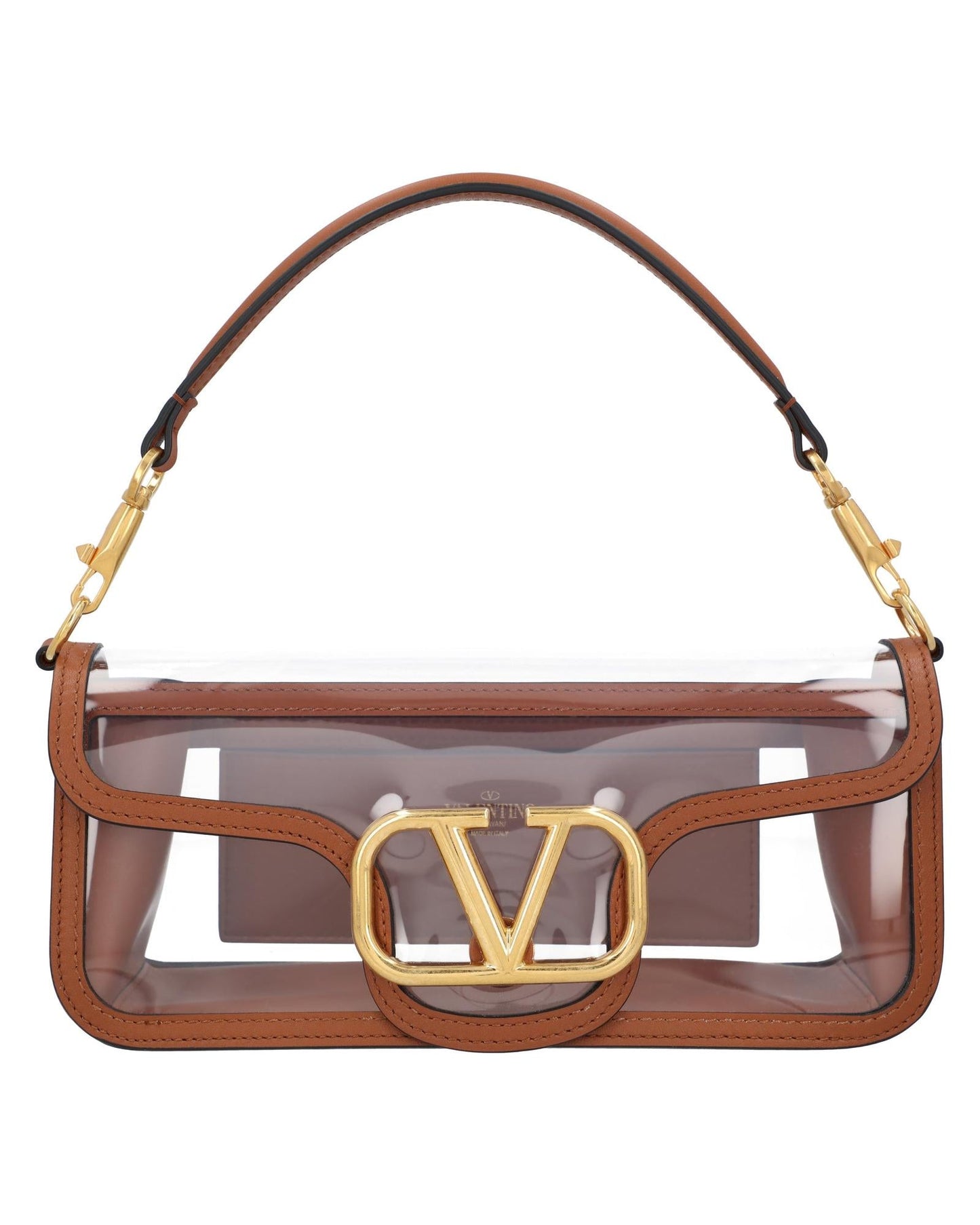 Valentino Garavani Roman Stud Transparent Shoulder Bag Women Brown | Brown