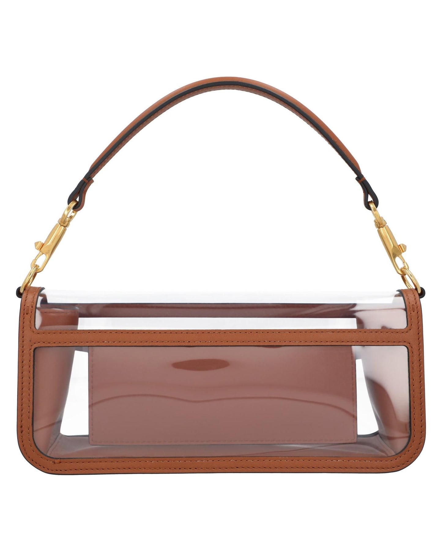 Valentino Garavani Roman Stud Transparent Shoulder Bag Women Brown | Brown