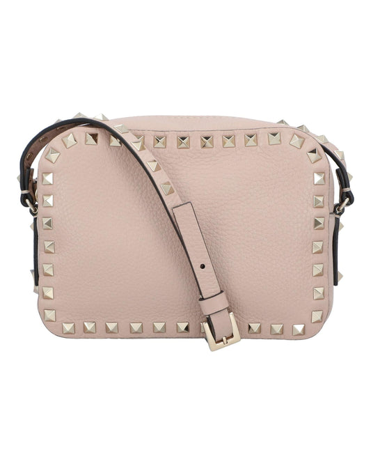 Valentino Garavani Rockstud Small Crossbody Bag Women Brown | Beige Handbags ONE SIZE brown | beige