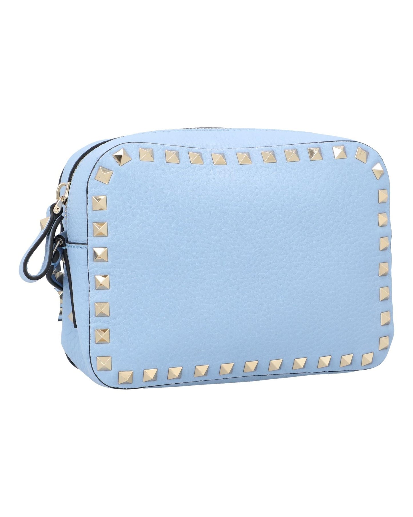 Valentino Garavani Rockstud Small Leather Crossbody Women Blue | Blue Handbags