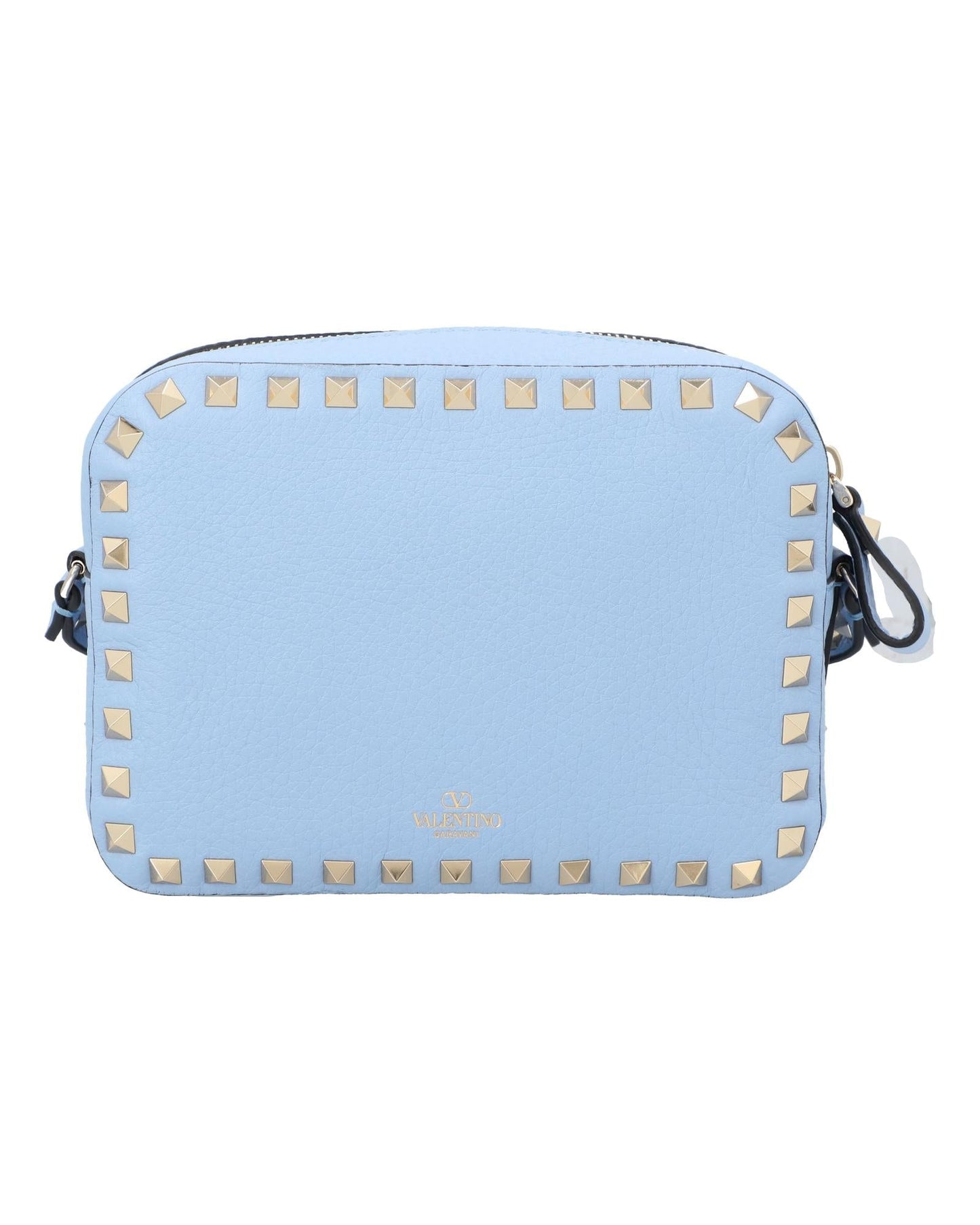 Valentino Garavani Rockstud Small Leather Crossbody Women Blue | Blue Handbags