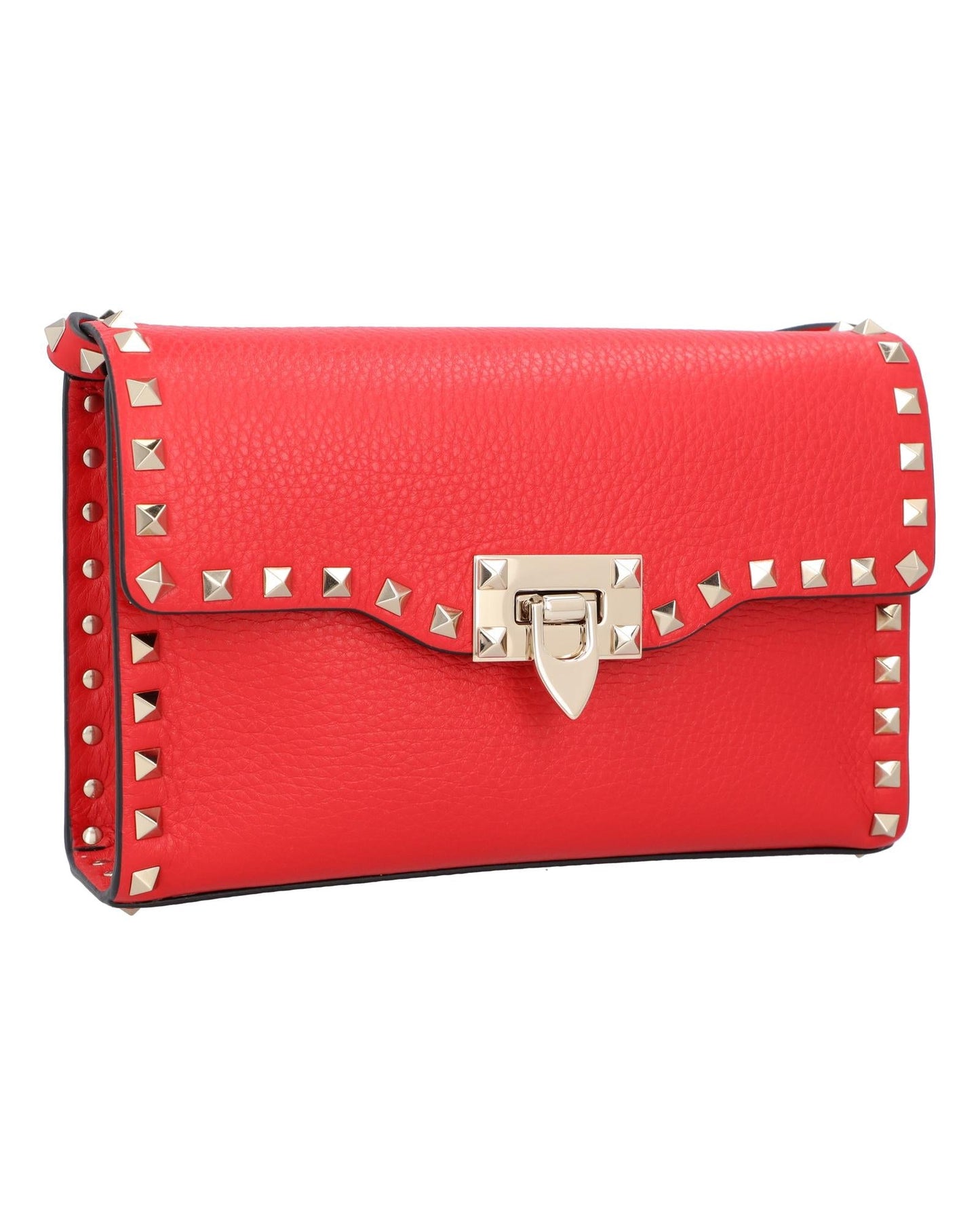 Valentino Garavani Rockstud Shoulder Bag Leather Women Red | Red Handbags