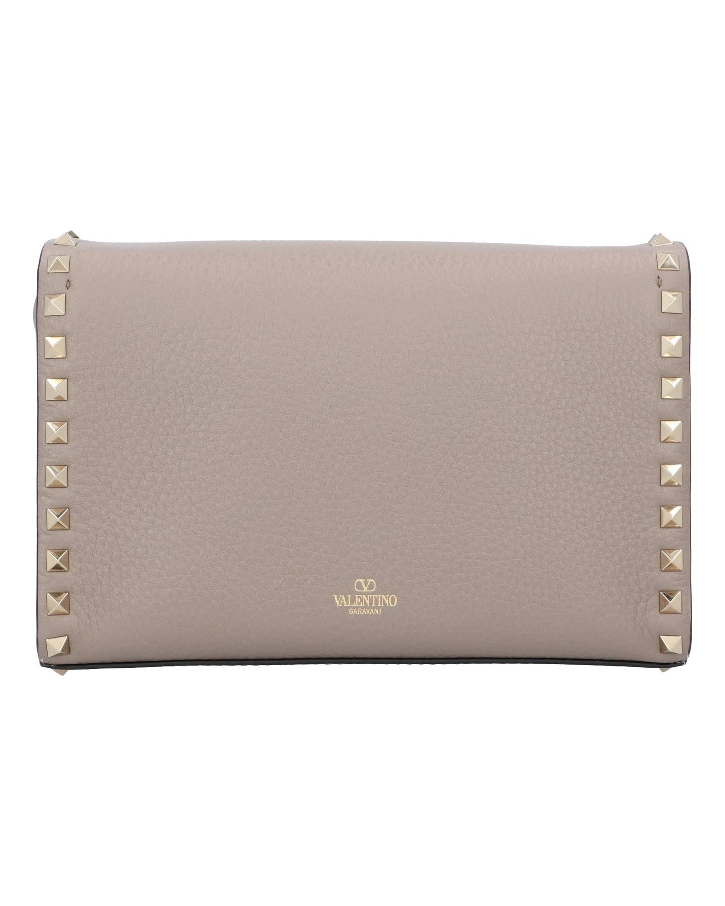 Valentino Garavani Rockstud Shoulder Bag Leather Women Grey | Grey Handbags