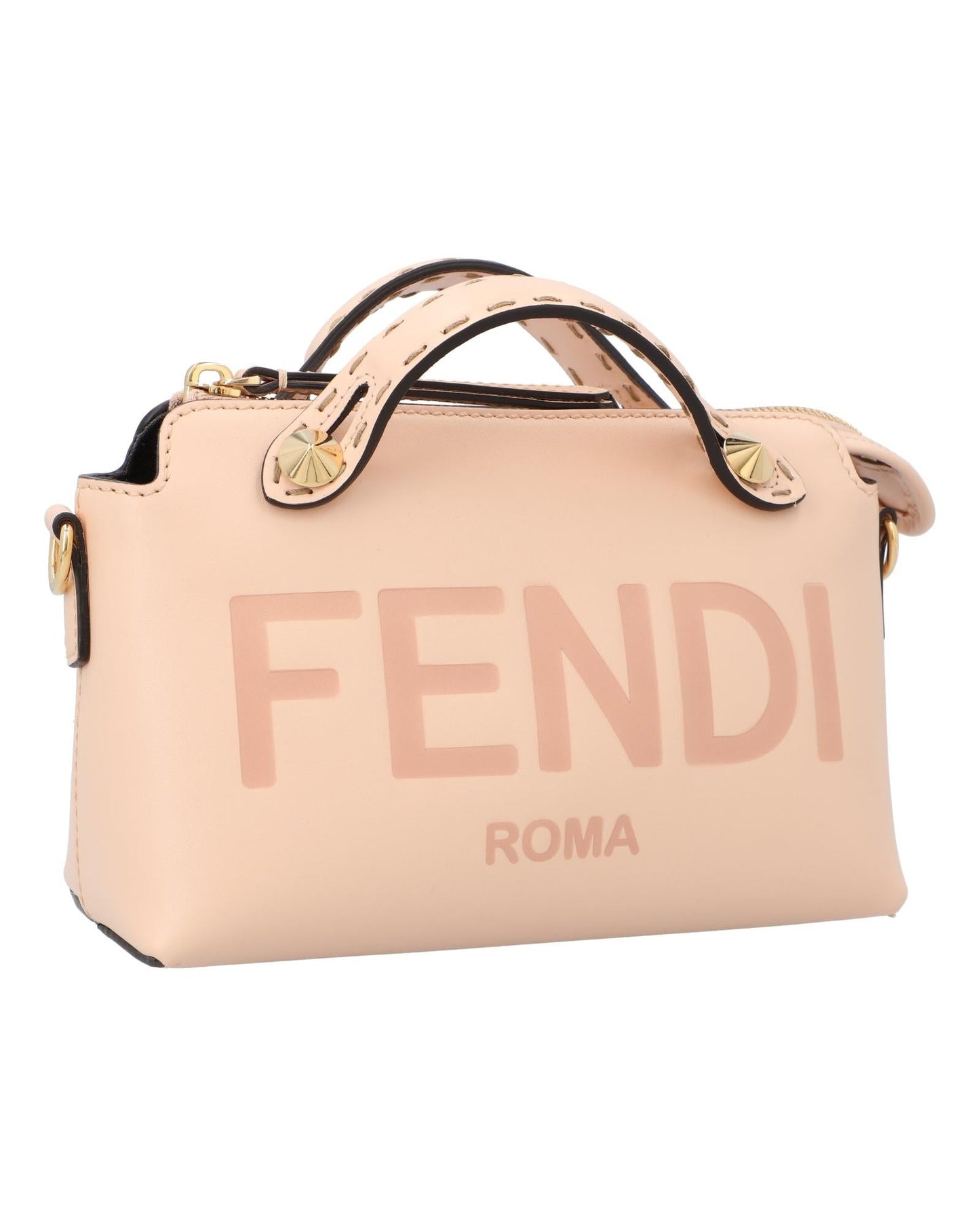 Fendi Kan I Mini Leather Handbag Women Brown | Beige Messenger Bags