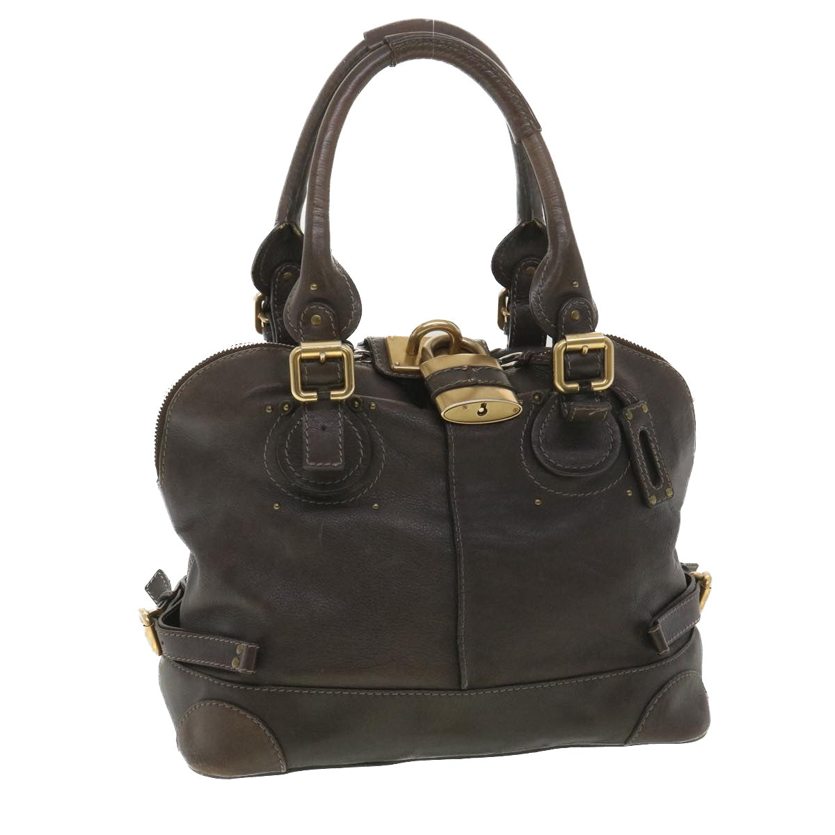 Chloe Paddington Hand Bag Leather Brown 03-07-53 6 37838