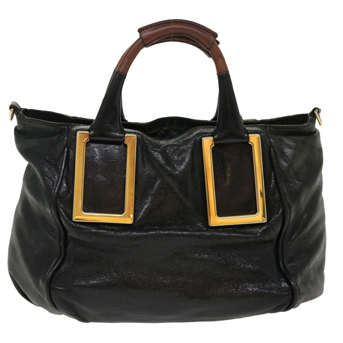 Chloe Hand Bag Leather 2way Black 39634