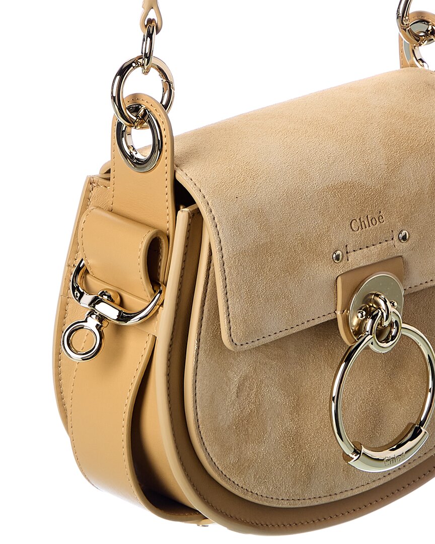 Chloe Tess Small Suede & Leather Shoulder Bag