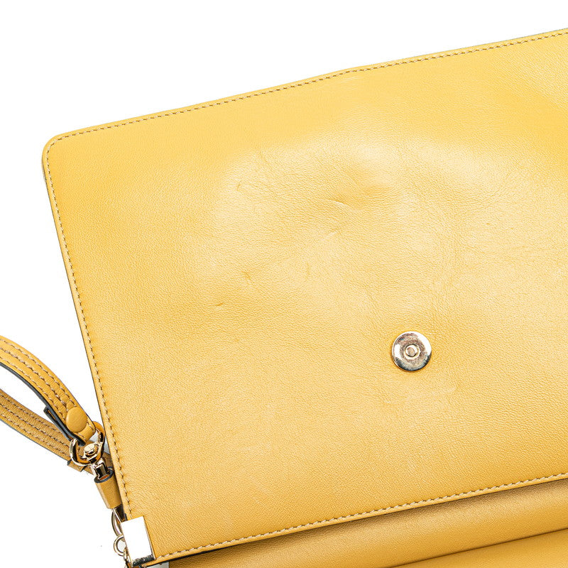 Chloe Faye Leather Suede Shoulder Bag Yellow