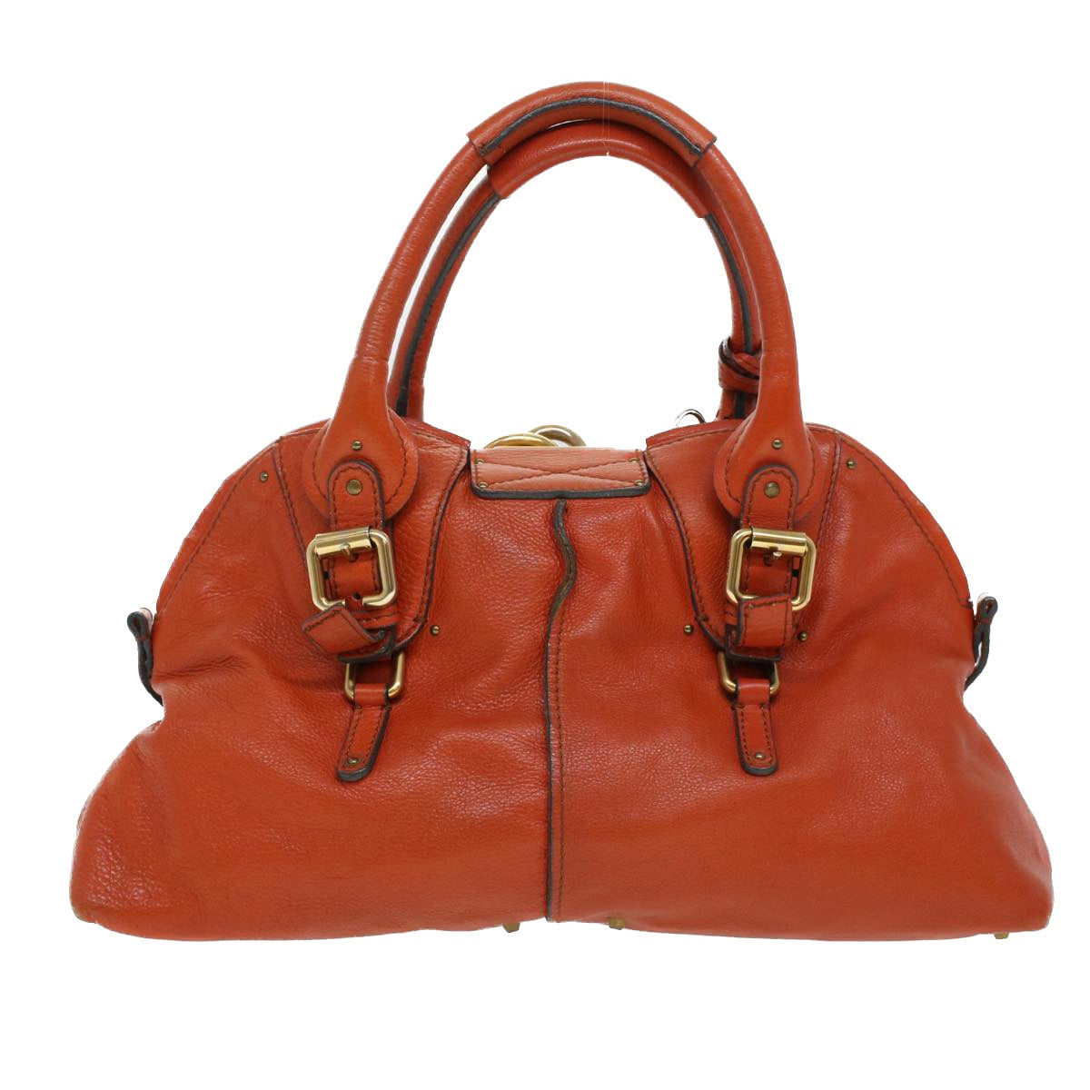 Chloe Paddington Hand Bag Leather Orange 04-07-532 44398