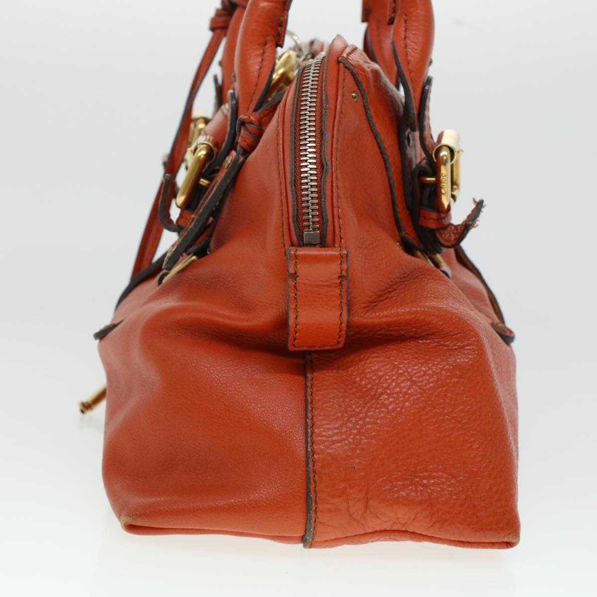 Chloe Paddington Hand Bag Leather Orange 04-07-532 44398