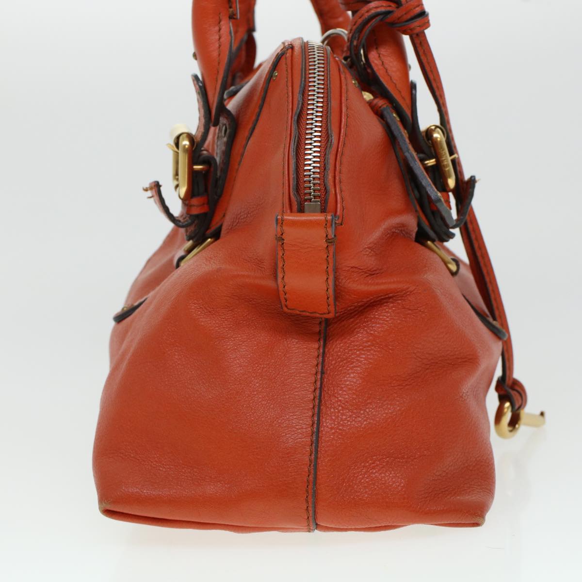 Chloe Paddington Hand Bag Leather Orange 04-07-532 44398