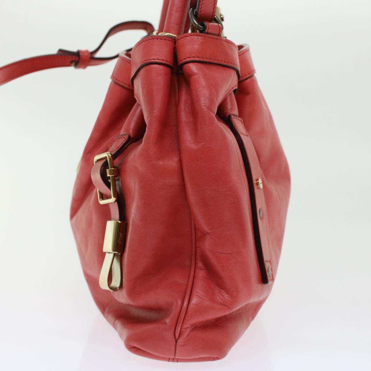 Chloe Victoria Hand Bag Leather 2way Pink 45451