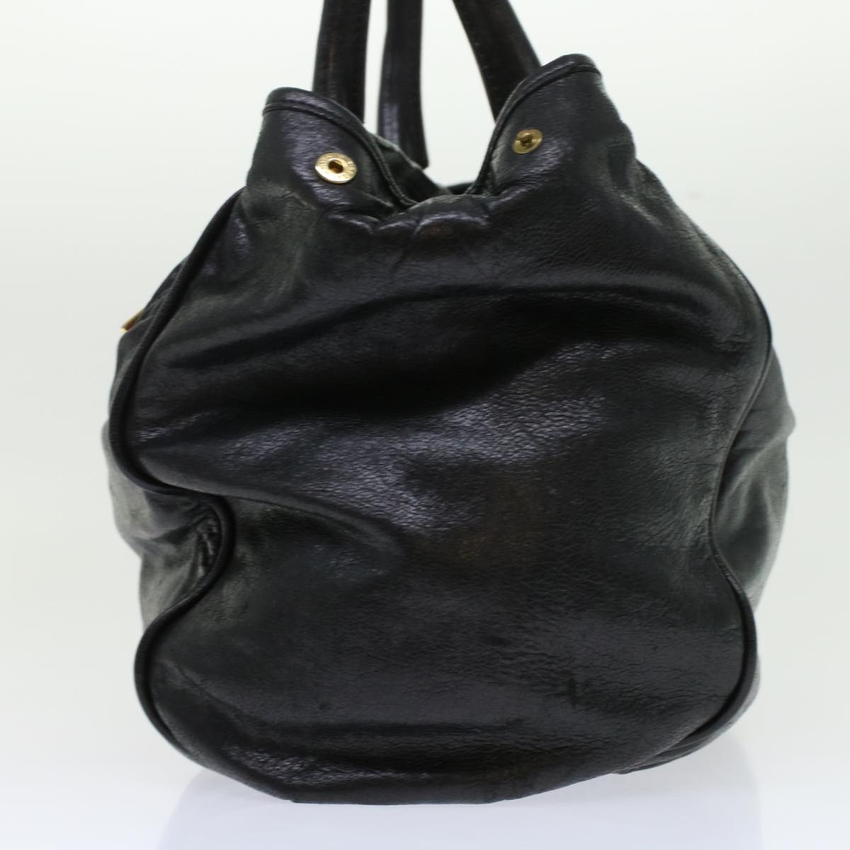 Chloe Etel Hand Bag Leather Black Brown 45881
