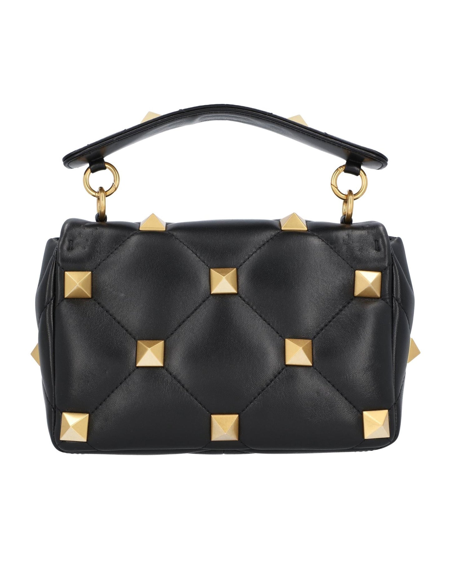 Valentino Garavani Roman Stud Shoulder Bag Quilted Women Black | Black Handbags
