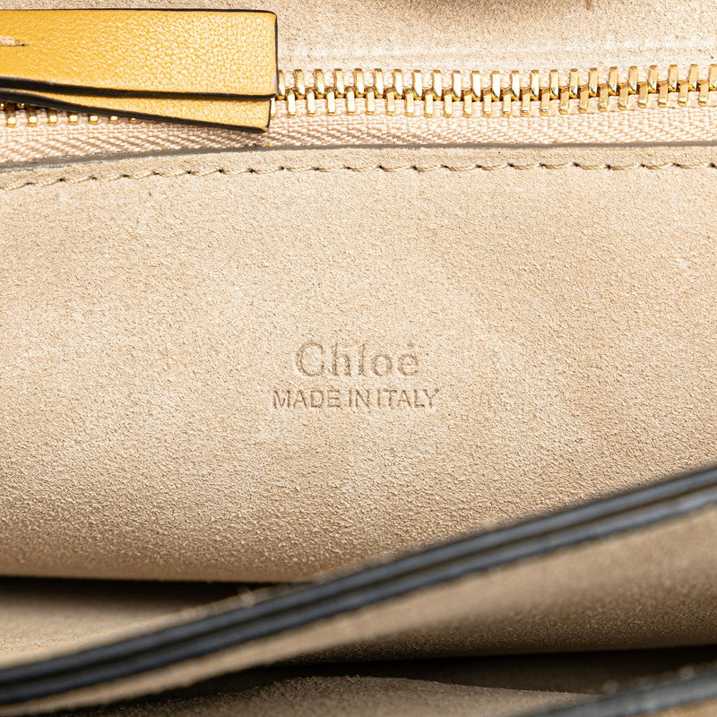Chloe Faye Leather Suede Shoulder Bag Yellow