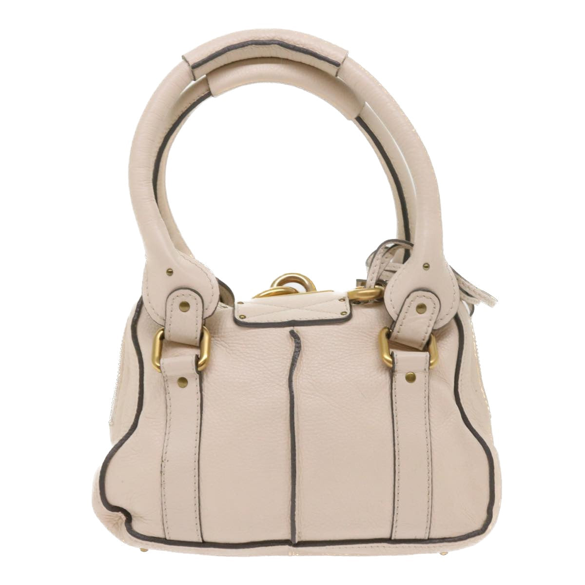 Chloe Paddington Hand Bag Leather White 01-08-53-2 54104