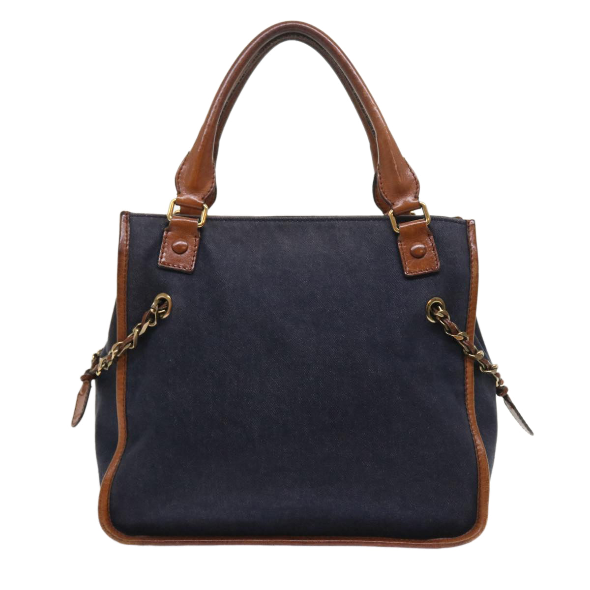 Chloe Harley Hand Bag Denim Navy 54745