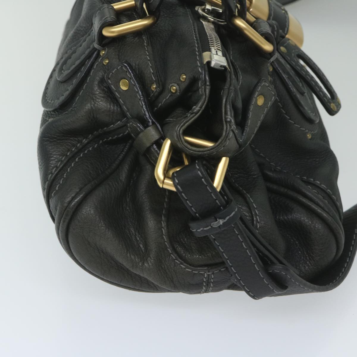 Chloe Paddington Hand Bag Leather 2way Black 60174