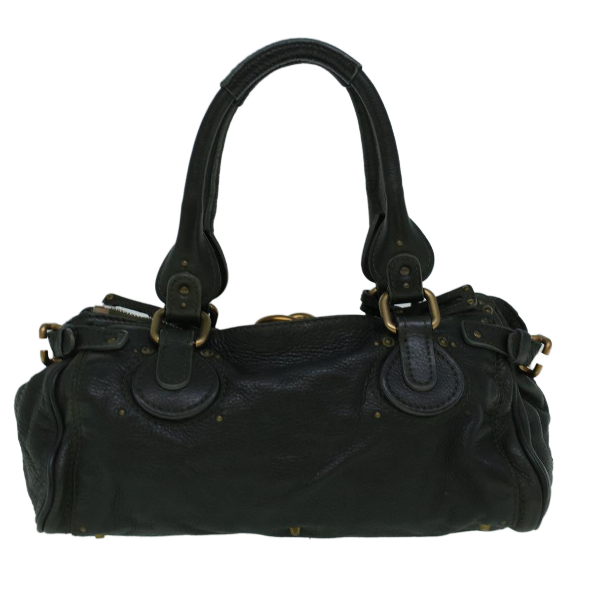 Chloe Paddington Hand Bag Leather Khaki 60289