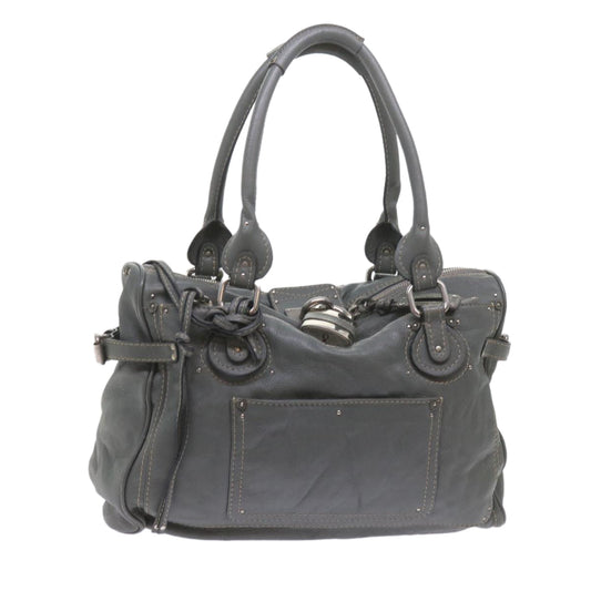 Chloe Paddington Shoulder Bag Leather Gray 60546